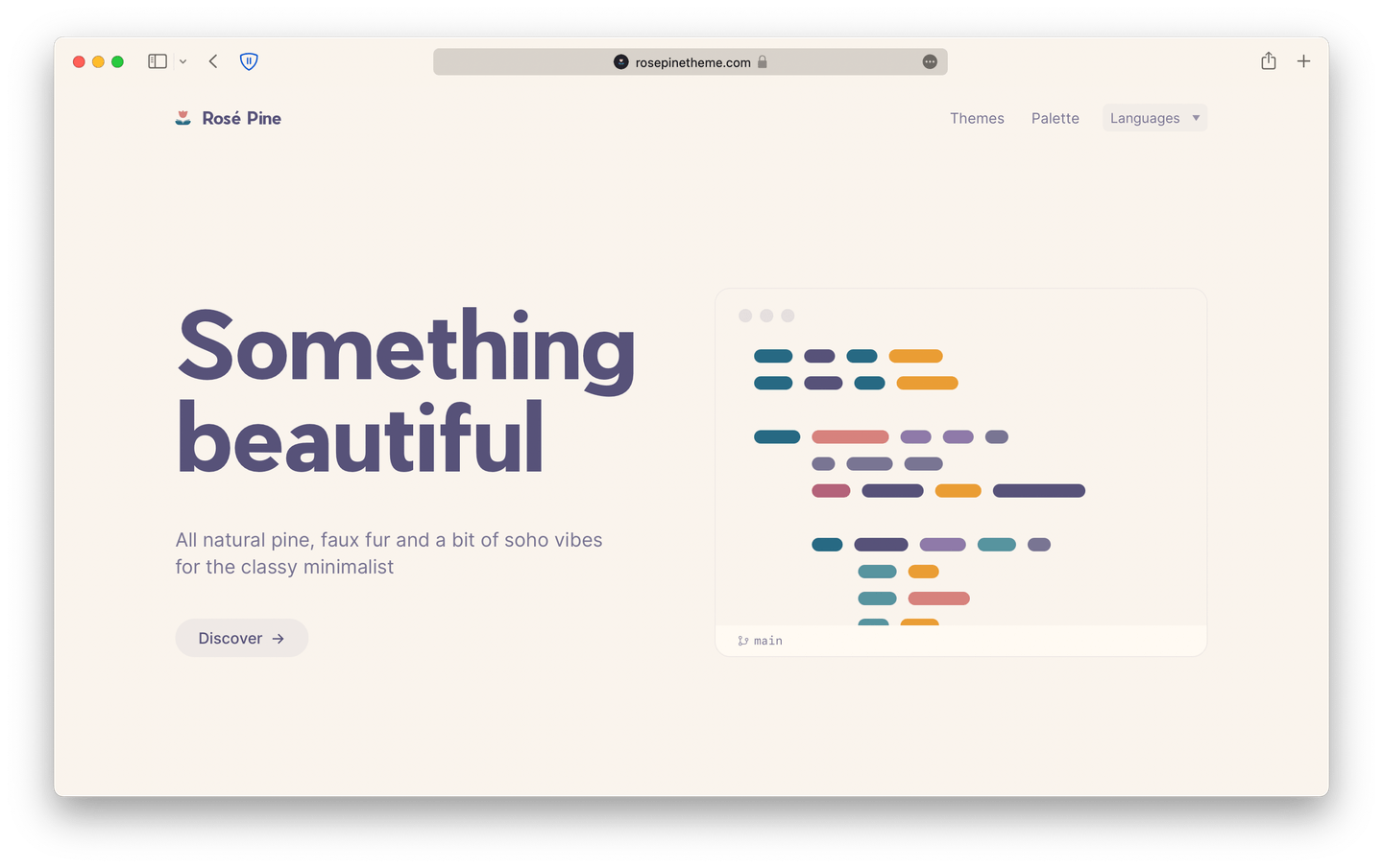 Rosé Pine homepage